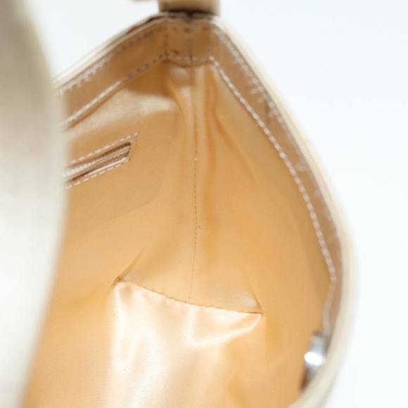 BURBERRY Nova Check Hand Bag Nylon Beige Silver Auth 88598 - Picture 16 of 16